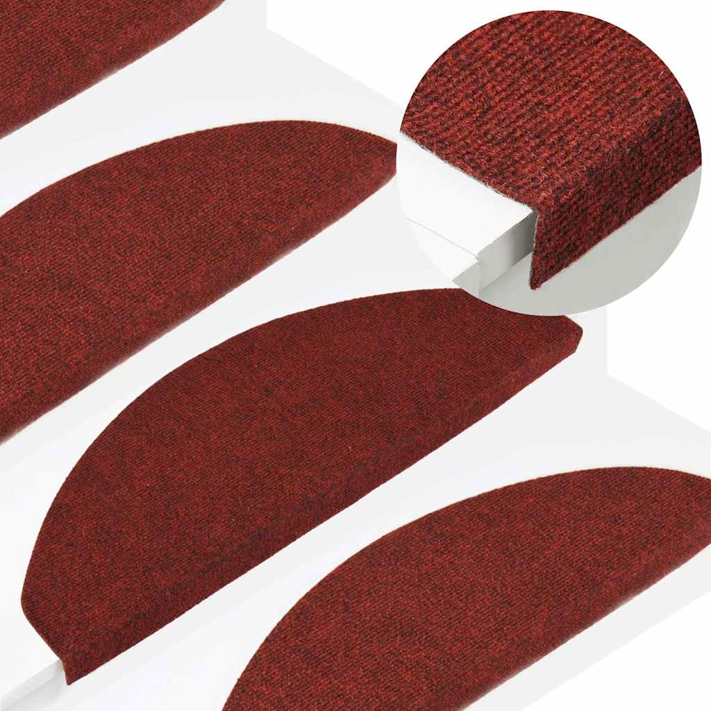Isekleepuv trepivaip, 15 tk, 65x22,5x3,5 cm, punane