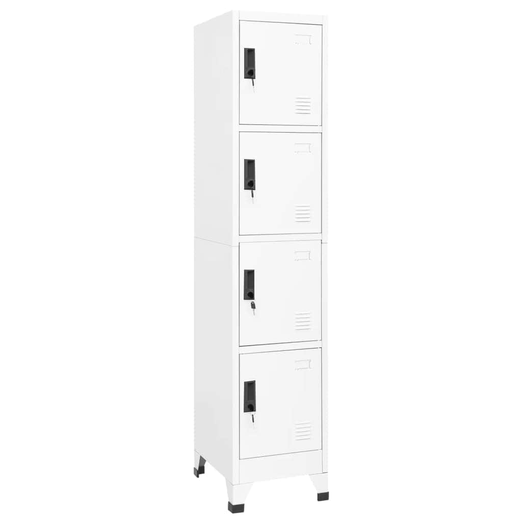 Lukustatav hoiukapp, valge, 38 x 45 x 180 cm, teras
