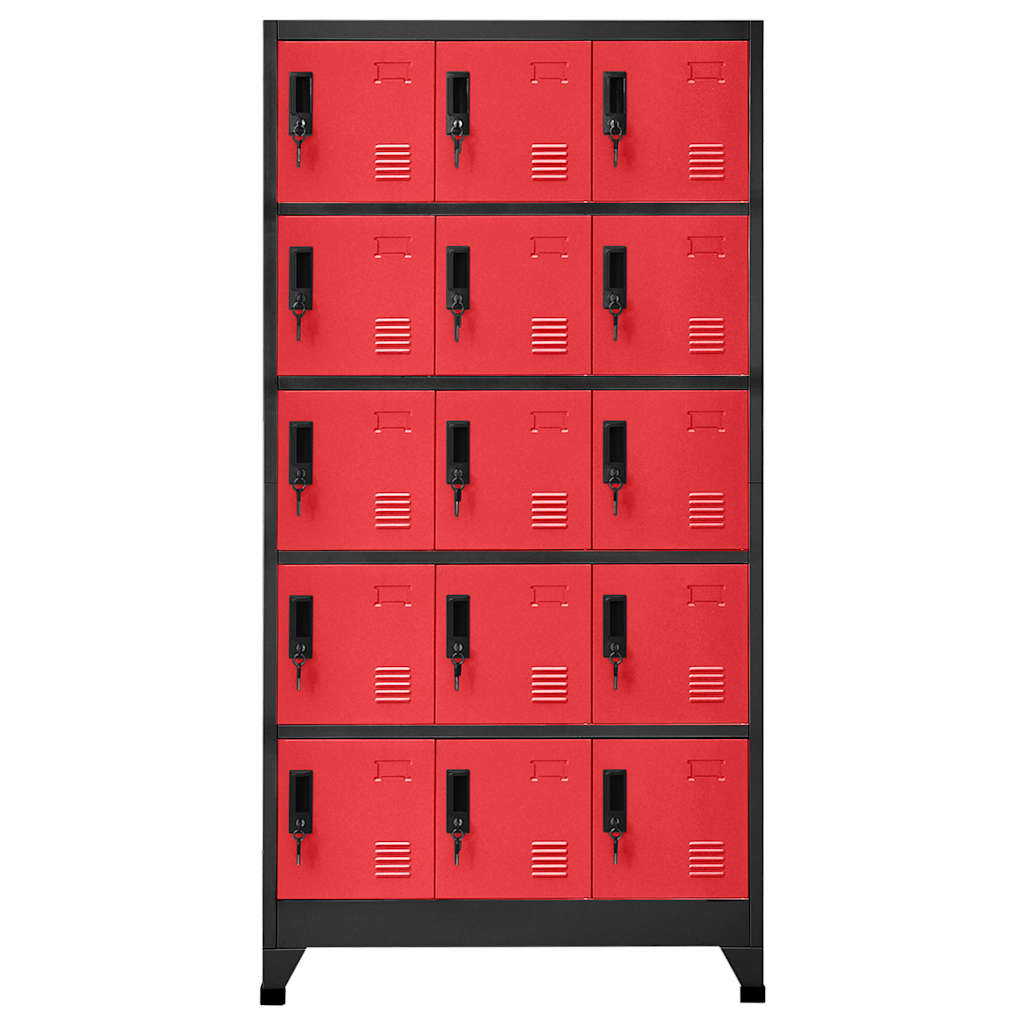 Lukustatav hoiukapp, antratsiithall, punane 90x40x180 cm teras