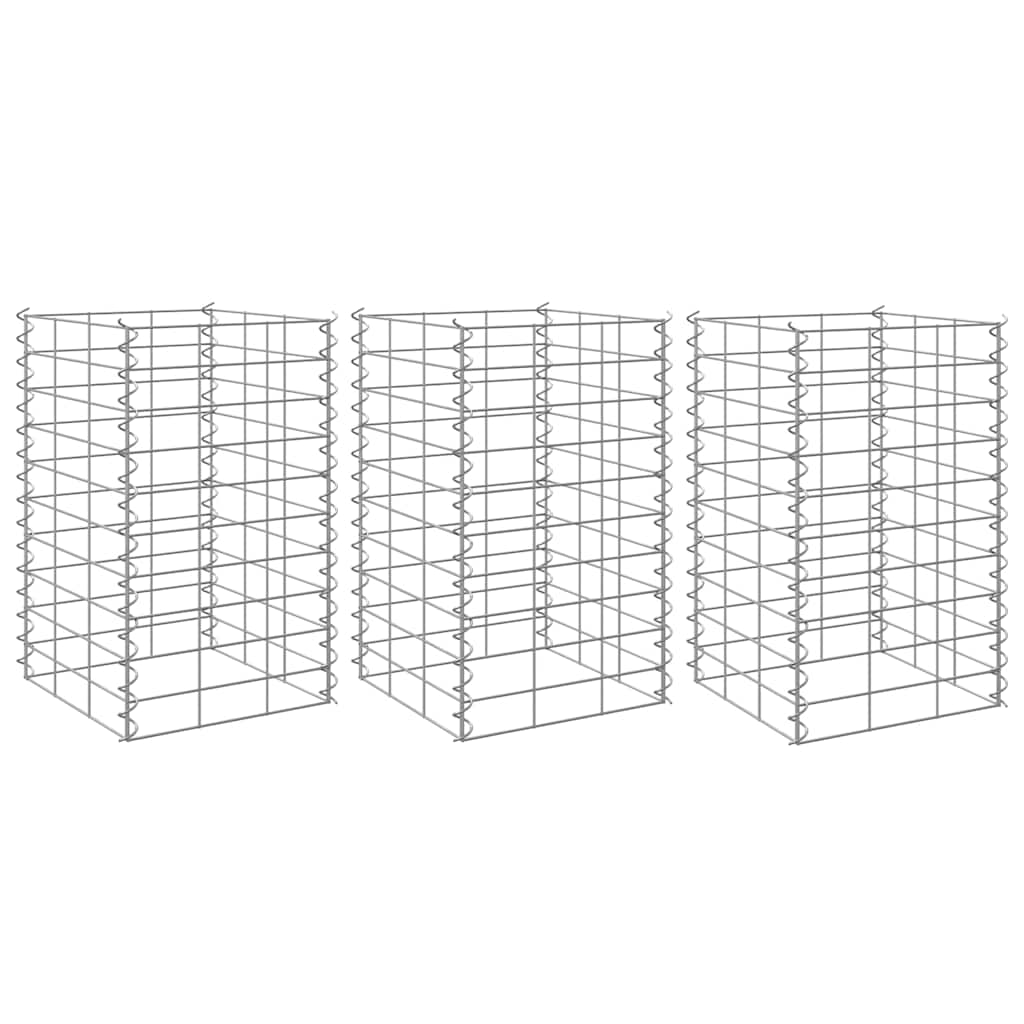 Gabioon taimelavad 3tk, 30 x 30 x 50 cm, raud