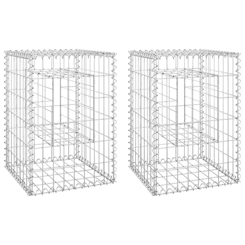 Gabioonkorvid 2 tk, 40 x 40 x 60 cm, iron