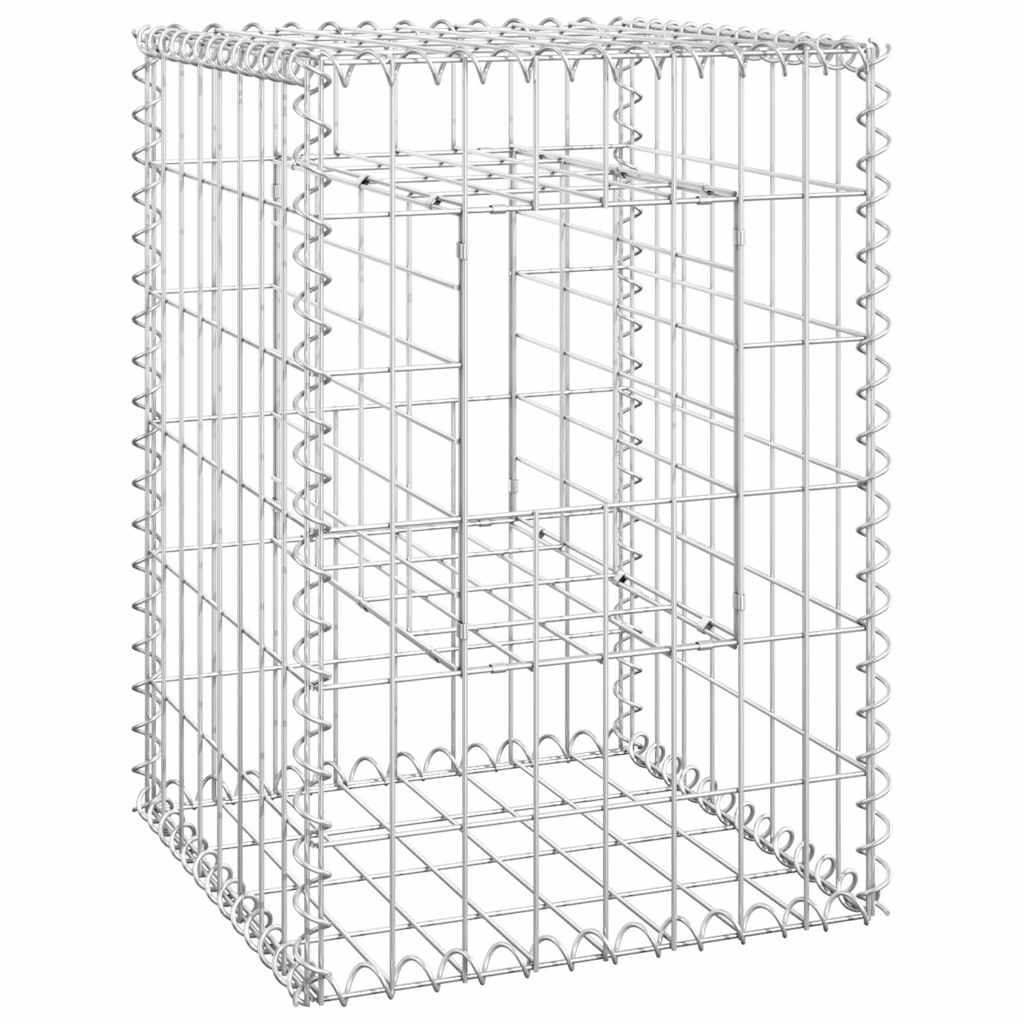 Gabioonkorvid 2 tk, 40 x 40 x 60 cm, iron