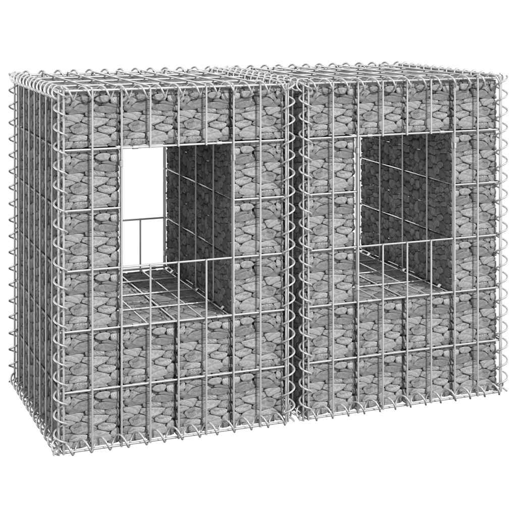 Gabioonkorvid 2 tk, 40 x 40 x 60 cm, iron
