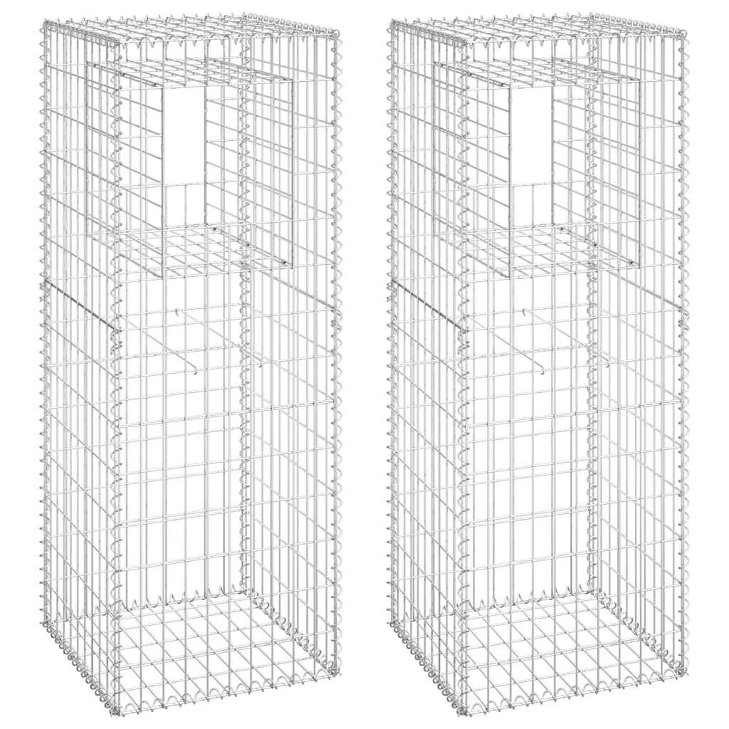 Gabioonkorvid 2 tk, 50 x 50 x 140 cm, raud