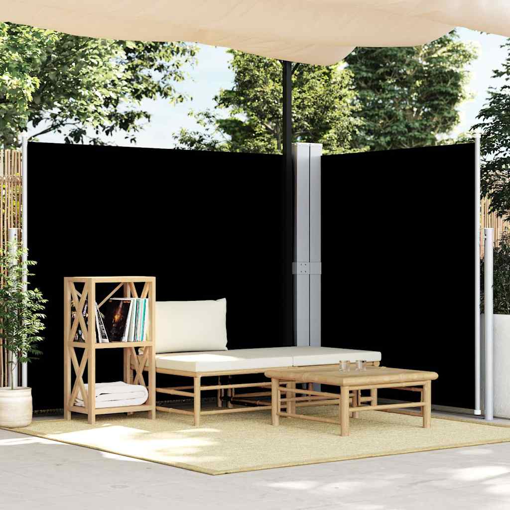 Lahtitõmmatav külgsein, 180 x 600 cm, must