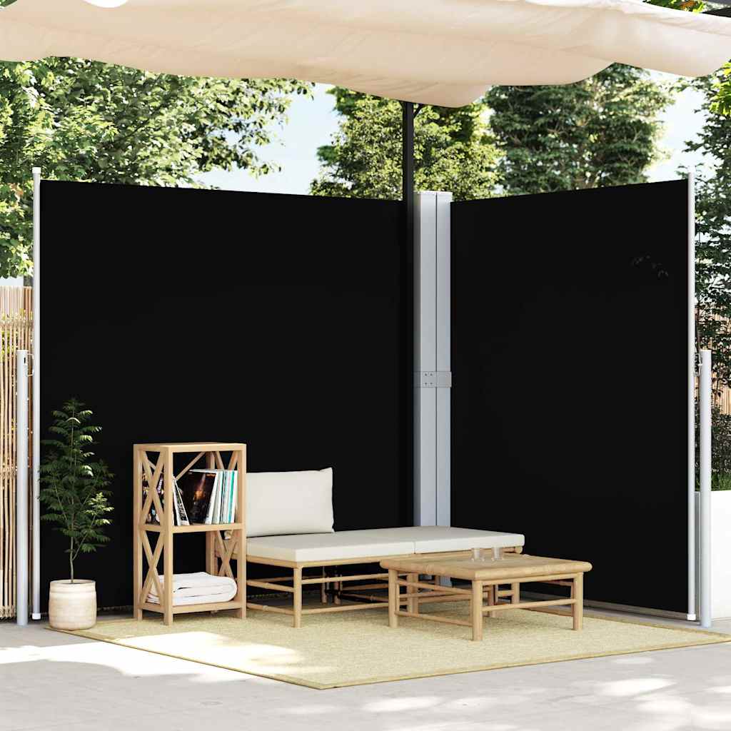 Lahtitõmmatav külgsein must 200 x 600 cm