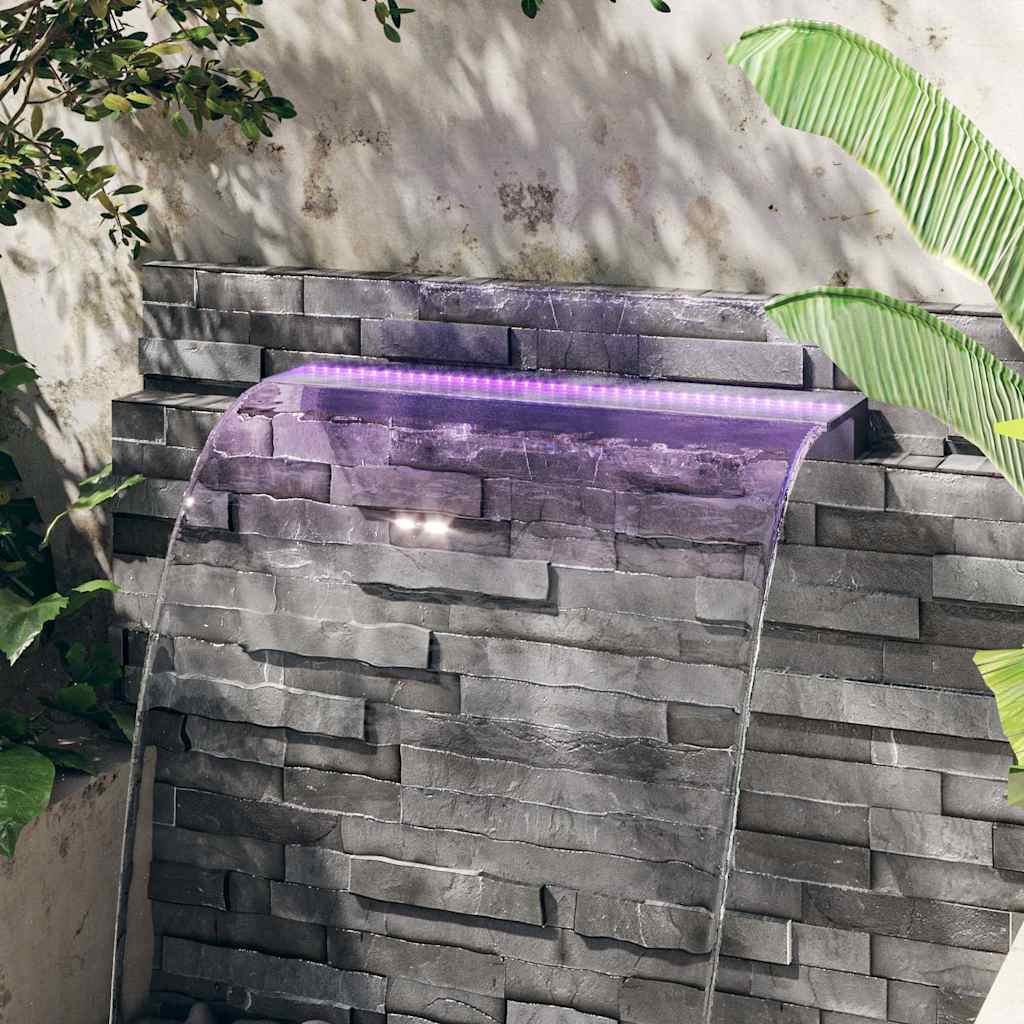 Purskkaevu kosk RGB LED-tuledega, akrüül, 90 cm