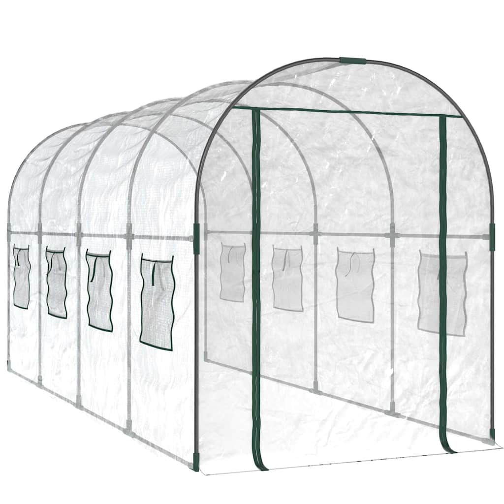 Kasvuhoone, läbipaistev, 160x400x190 cm, PVC ja teras