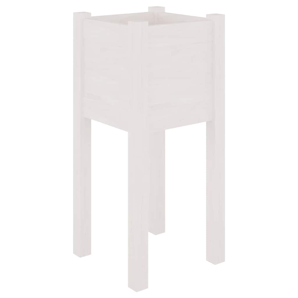 Aia taimekast 2 tk, valge, 31 x 31 x 70 cm, toekas männipuit