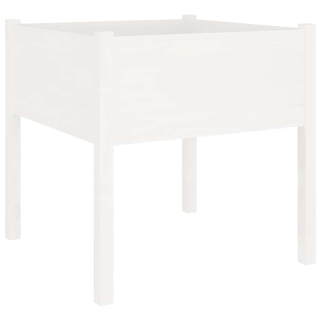 Aia taimekast, 2 tk, valge 70x70x70 cm, toekas männipuit