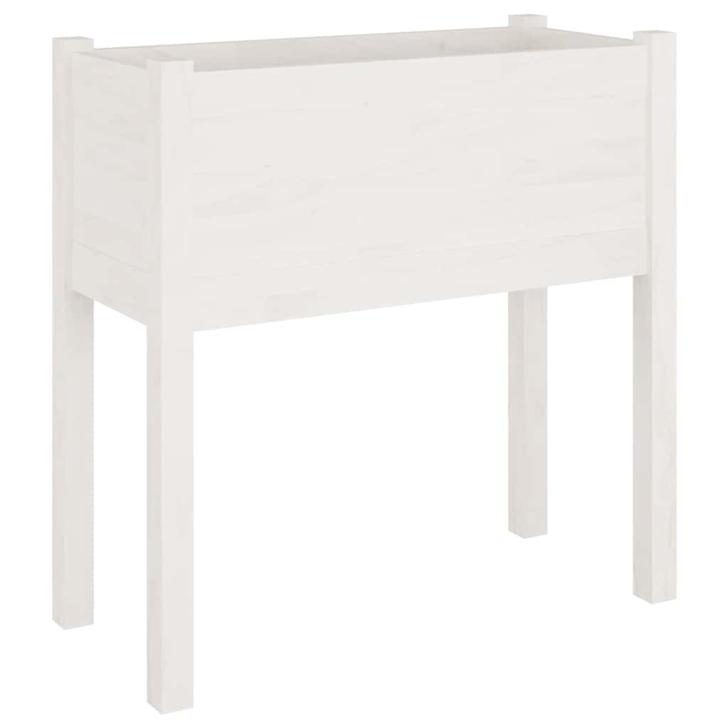 Aia taimekast, 2 tk, valge 70x31x70 cm, toekas männipuit
