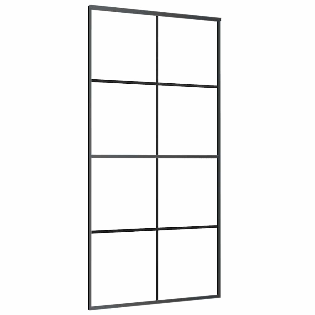 Liuguks, must, 102,5 x 205 cm, ESG-klaas ja alumiinium