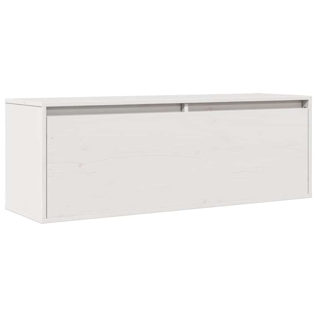 Seinakapid 2 tk valge 100x30x35 cm, männipuit