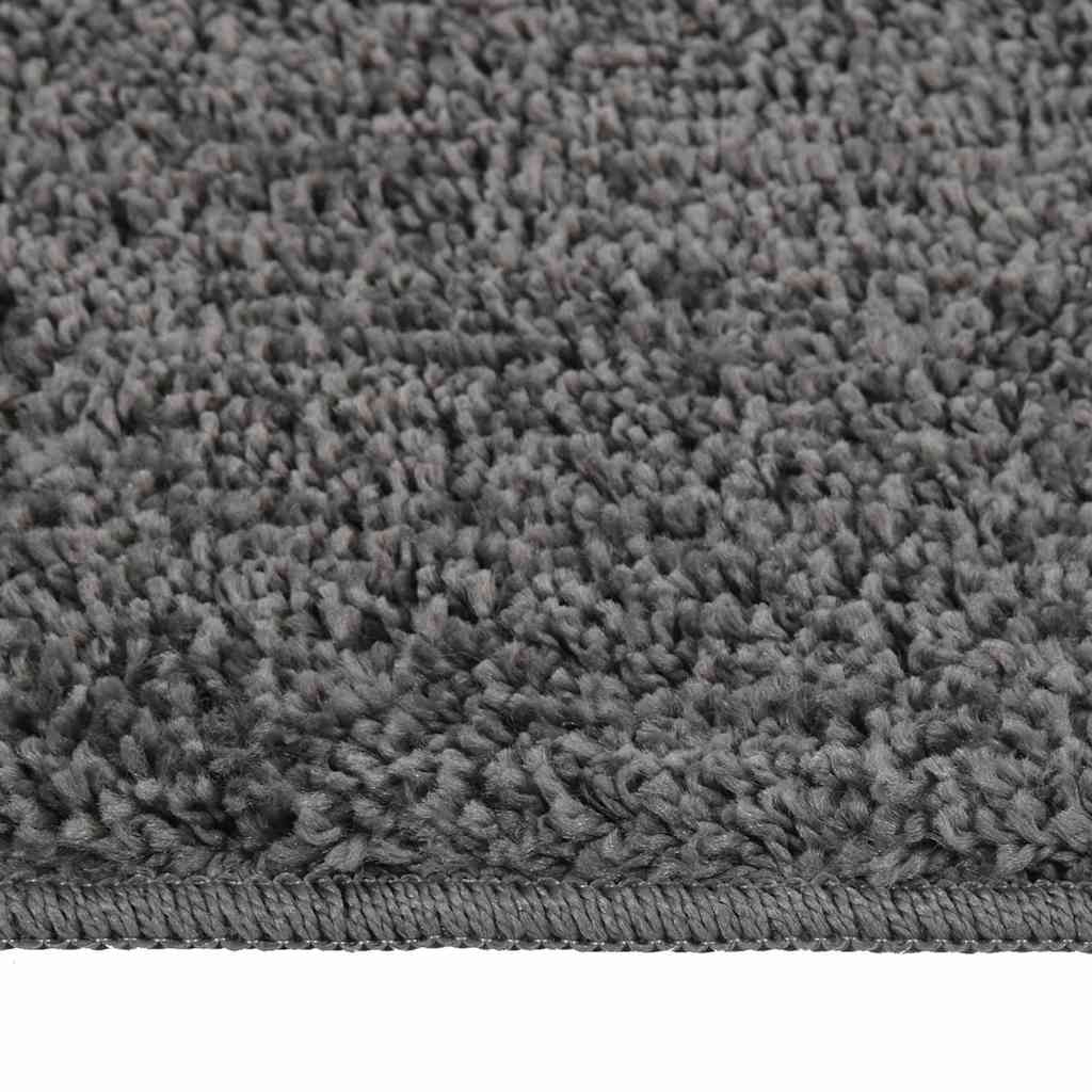Karvane vaip, tumehall, 200x290 cm, libisemiskindel