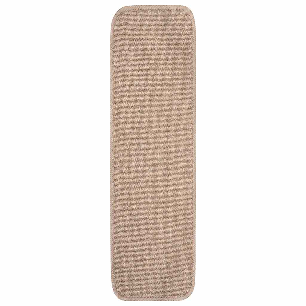 Libisemisvastased trepimatid 15 tk 75x20 cm beež ristkülik