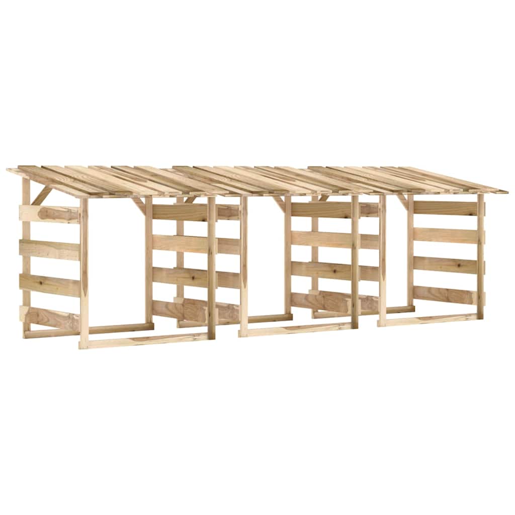 Katusega lehtlad 3 tk, 100x90x100 cm, immutatud männipuit