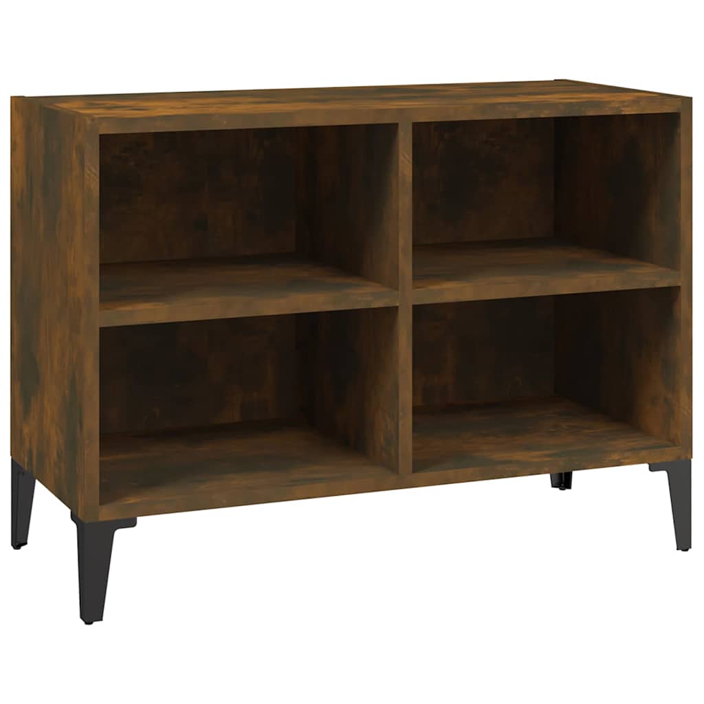 Metalljalgadega telerikapp, suitsutatud tamm, 69,5 x 30 x 50 cm