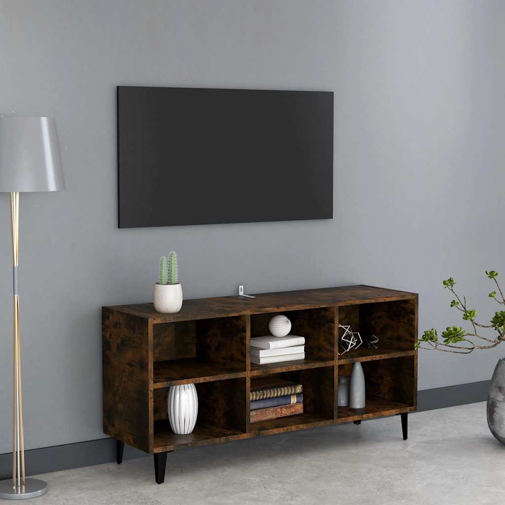 Telerikapp metalljalgadega, suitsutatud tamm 103,5 x 30 x 50 cm