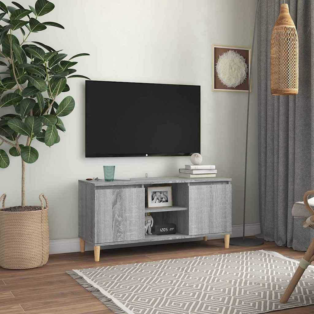 Puitjalgadega telerikapp, hall Sonoma, 103,5 x 35 x 50 cm