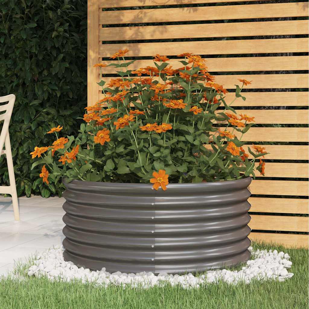 Aia taimekast, galvaniseeritud teras, 80 x 80 x 36 cm, hall