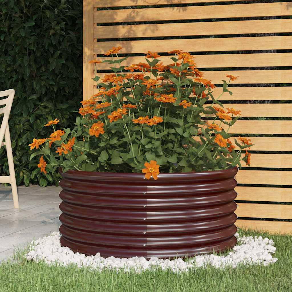 Aia taimekast, galvaniseeritud teras, 80 x 80 x 36 cm, pruun