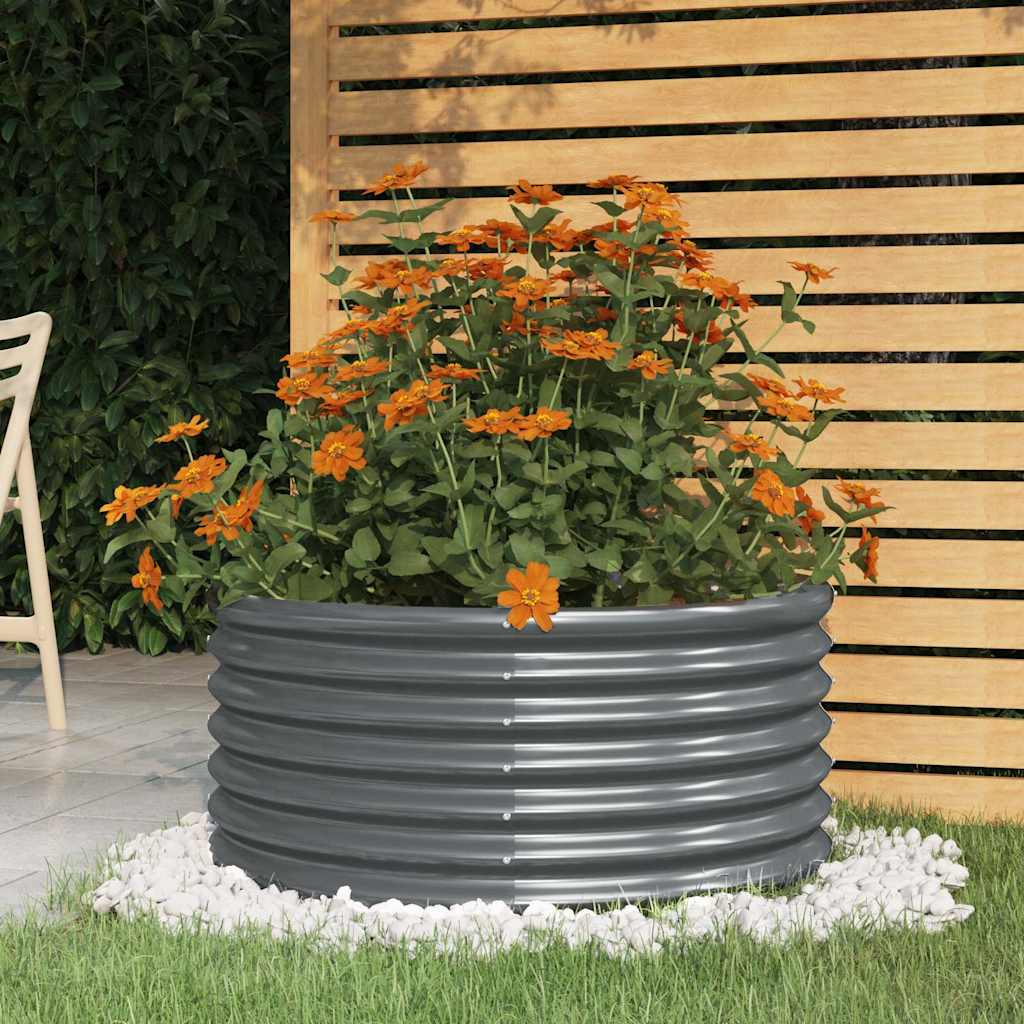 Aia taimekast, galvaniseeritud teras, 80x80x36 cm, antratsiit
