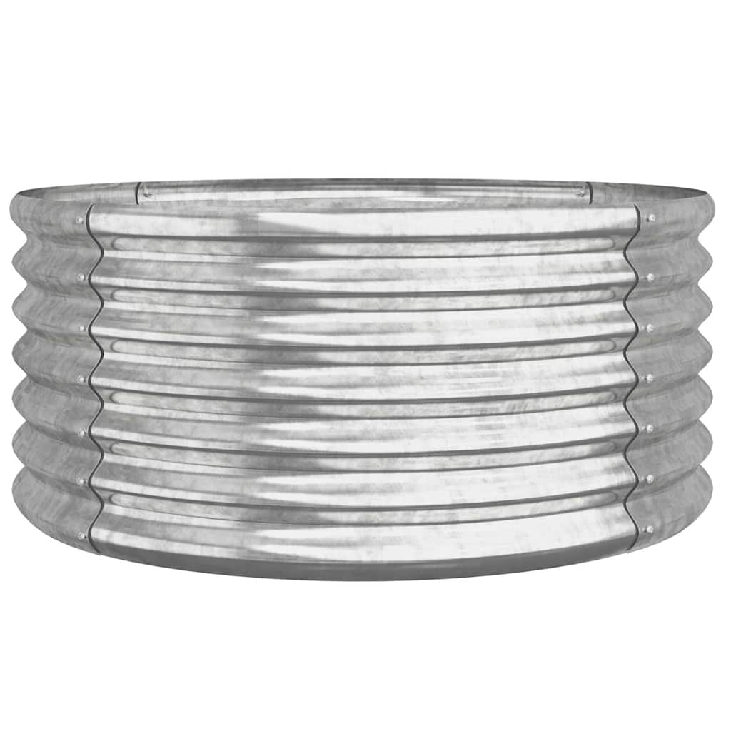 Aia taimekast, galvaniseeritud teras, 80 x 80 x 36 cm, hõbedane
