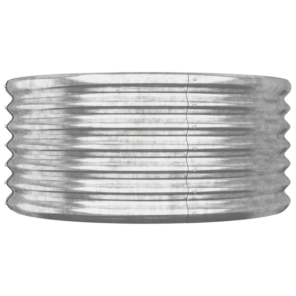 Aia taimekast, galvaniseeritud teras, 80 x 80 x 36 cm, hõbedane