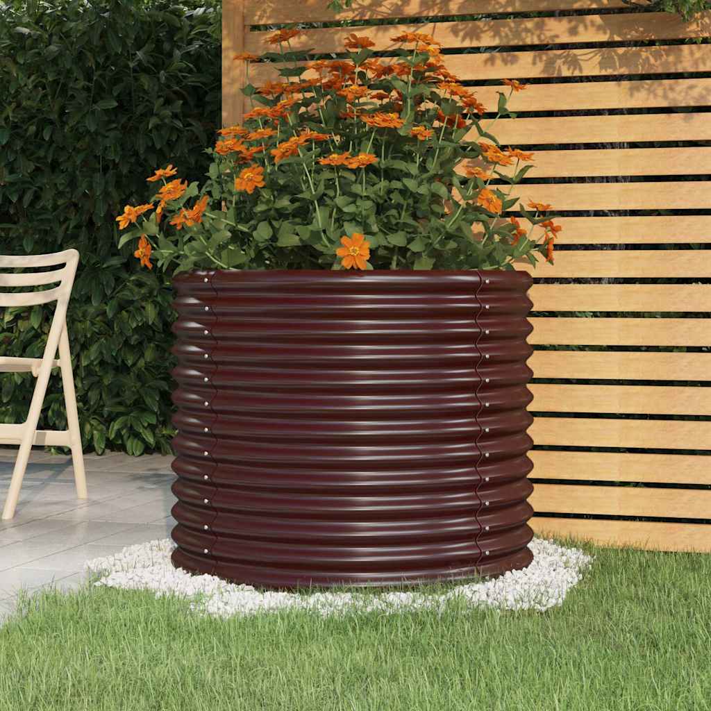 Aia taimekast, galvaniseeritud teras, 80 x 80 x 68 cm, pruun