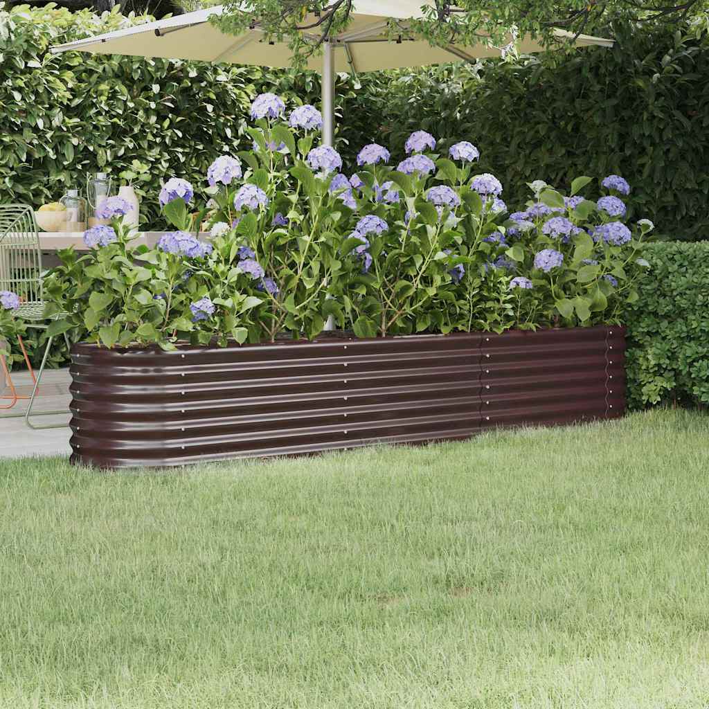 Aia taimelava, galvaniseeritud teras, 224x40x36 cm, pruun