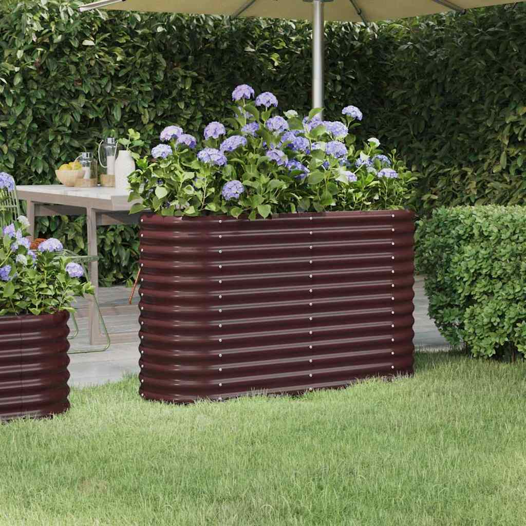 Aia taimelava, galvaniseeritud teras, 114x40x68 cm, pruun