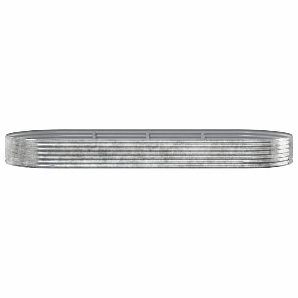 Aia taimekast, galvaniseeritud teras, 373x140x36 cm, hõbedane