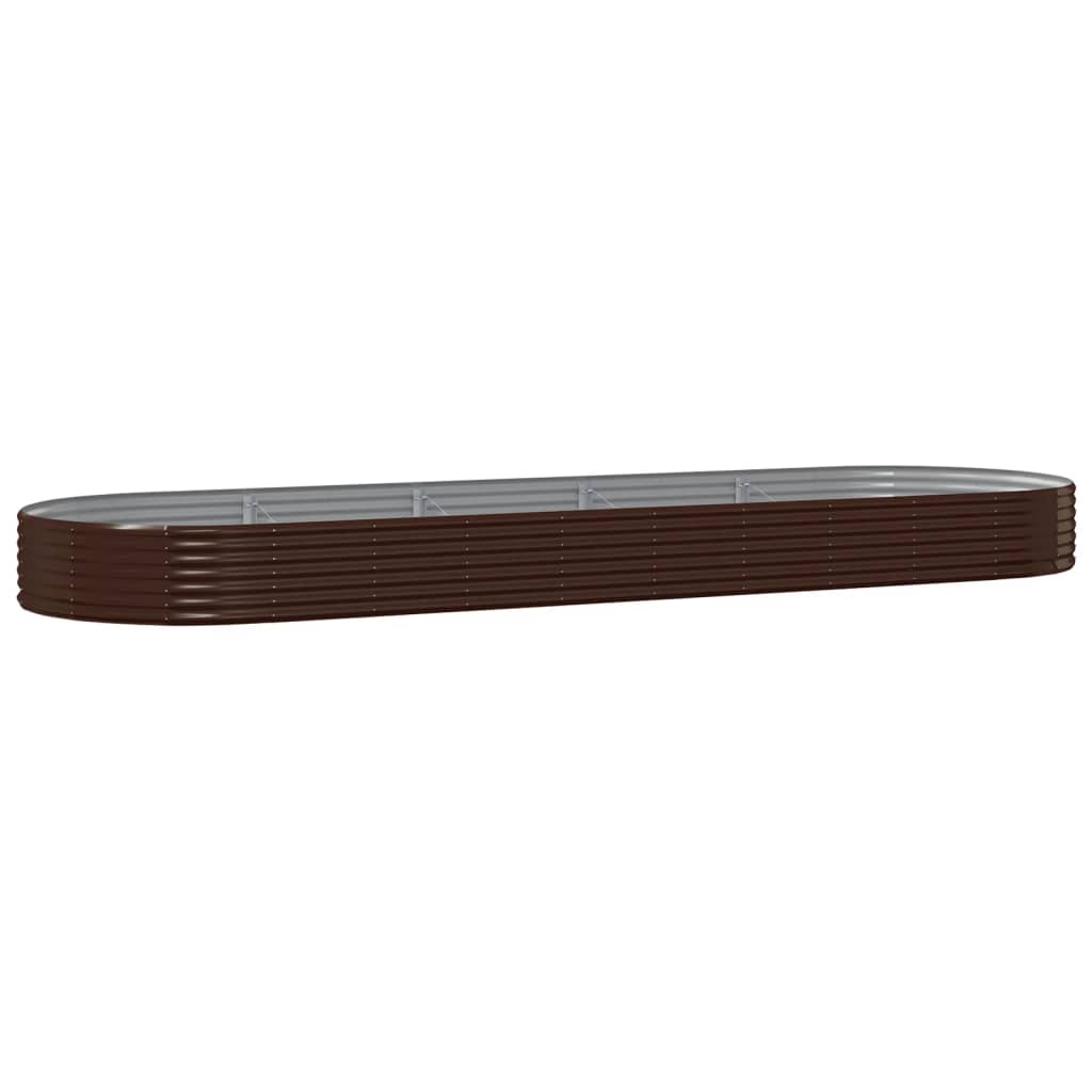 Aia taimekast, galvaniseeritud teras, 450x140x36 cm, pruun