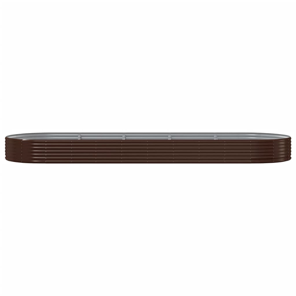 Aia taimekast, galvaniseeritud teras, 450x140x36 cm, pruun