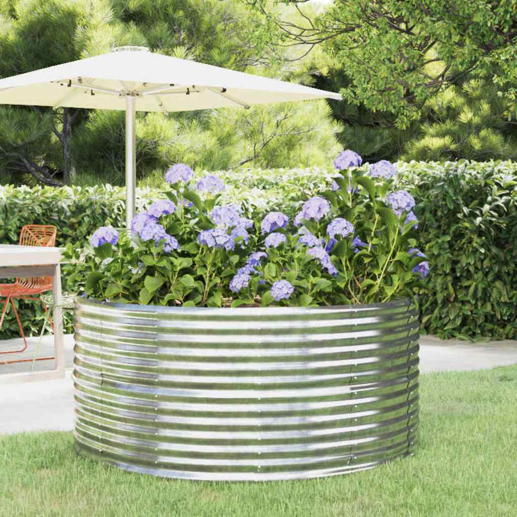 Aia taimekast, hõbedane, 140x140x68 cm, galvaniseeritud teras
