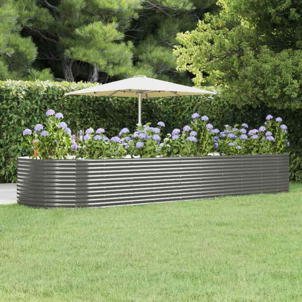 Aia taimekast, hall, 447x140x68 cm, galvaniseeritud teras