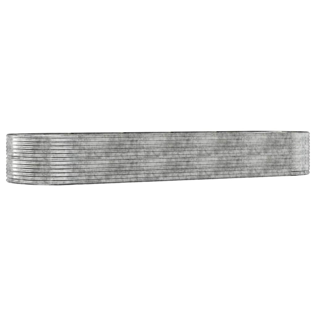 Aia taimekast, hõbedane, 447x140x68 cm, galvaniseeritud teras