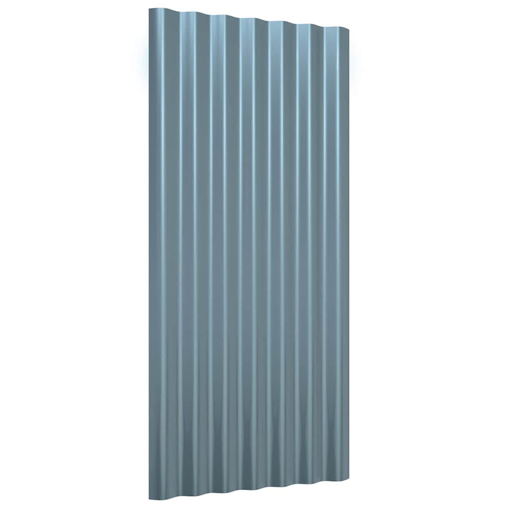 Katusepaneelid 36 tk, galvaniseeritud teras, hall, 80 x 36 cm
