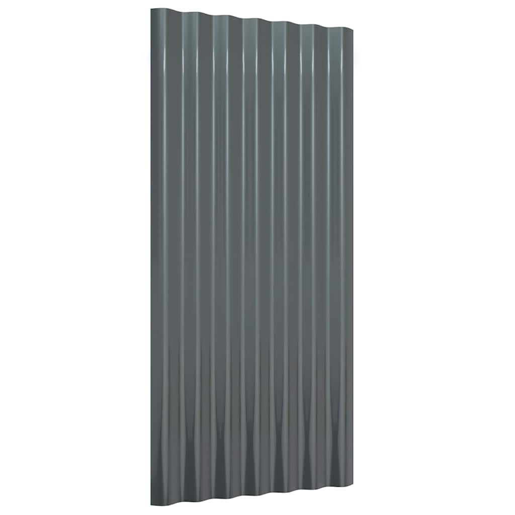 Katusepaneelid 36 tk, galvaniseeritud teras, hall, 80 x 36cm