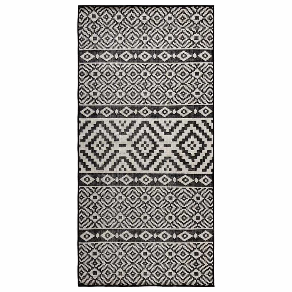 Silesidus õuevaip, 100 x 200 cm, mustad triibud