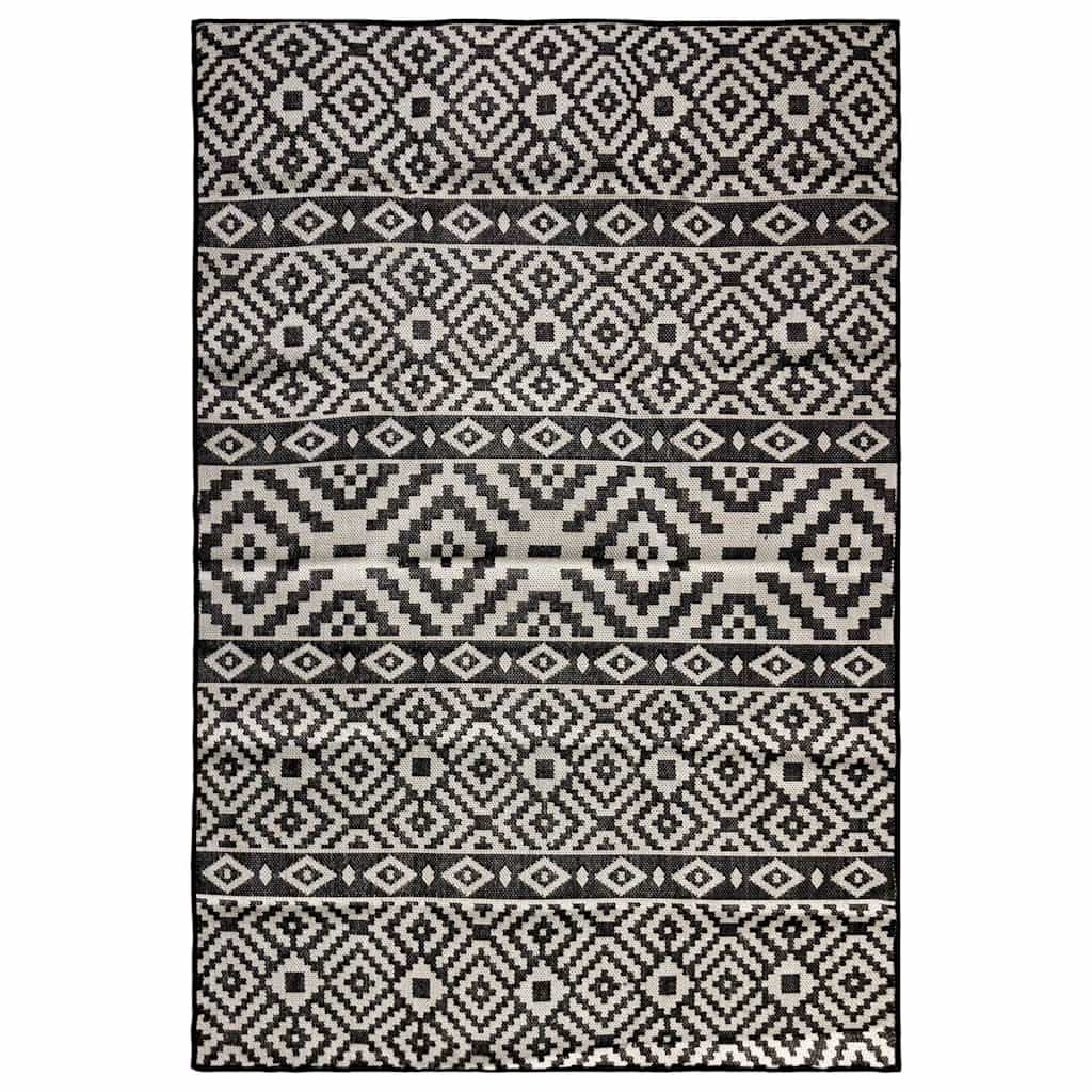 Silesidus õuevaip, 120 x 170 cm, mustad triibud
