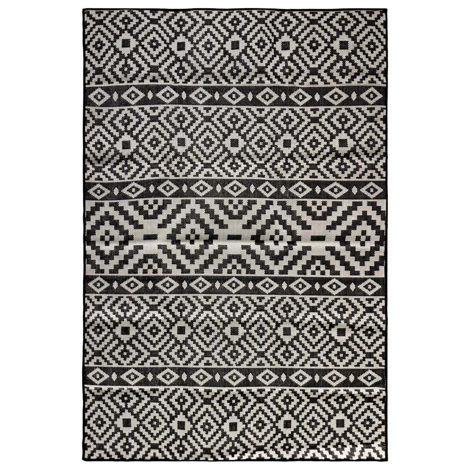 Silesidus õuevaip, 200 x 280 cm, mustad triibud