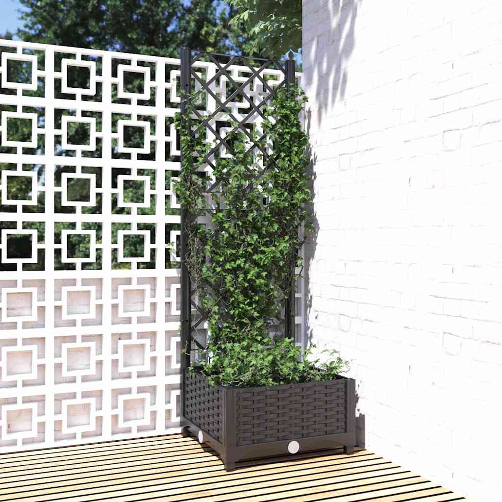 Aia lillepott võrega, must, 40 x 40 x 121,5 cm, PP