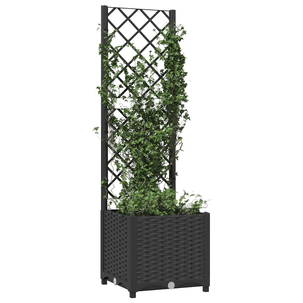 Aia lillepott võrega, must, 40 x 40 x 136 cm, PP