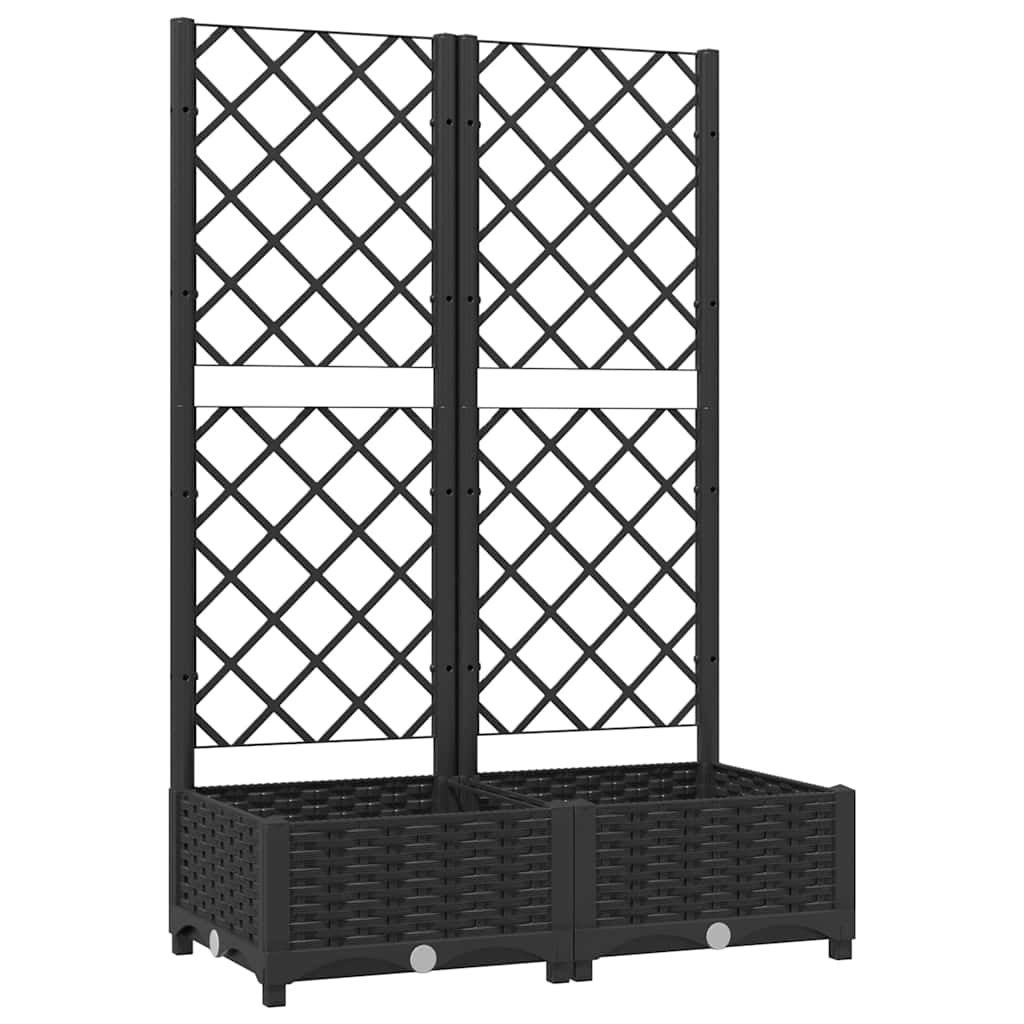 Aia lillepott võrega, must, 80 x 40 x 121,5 cm, PP