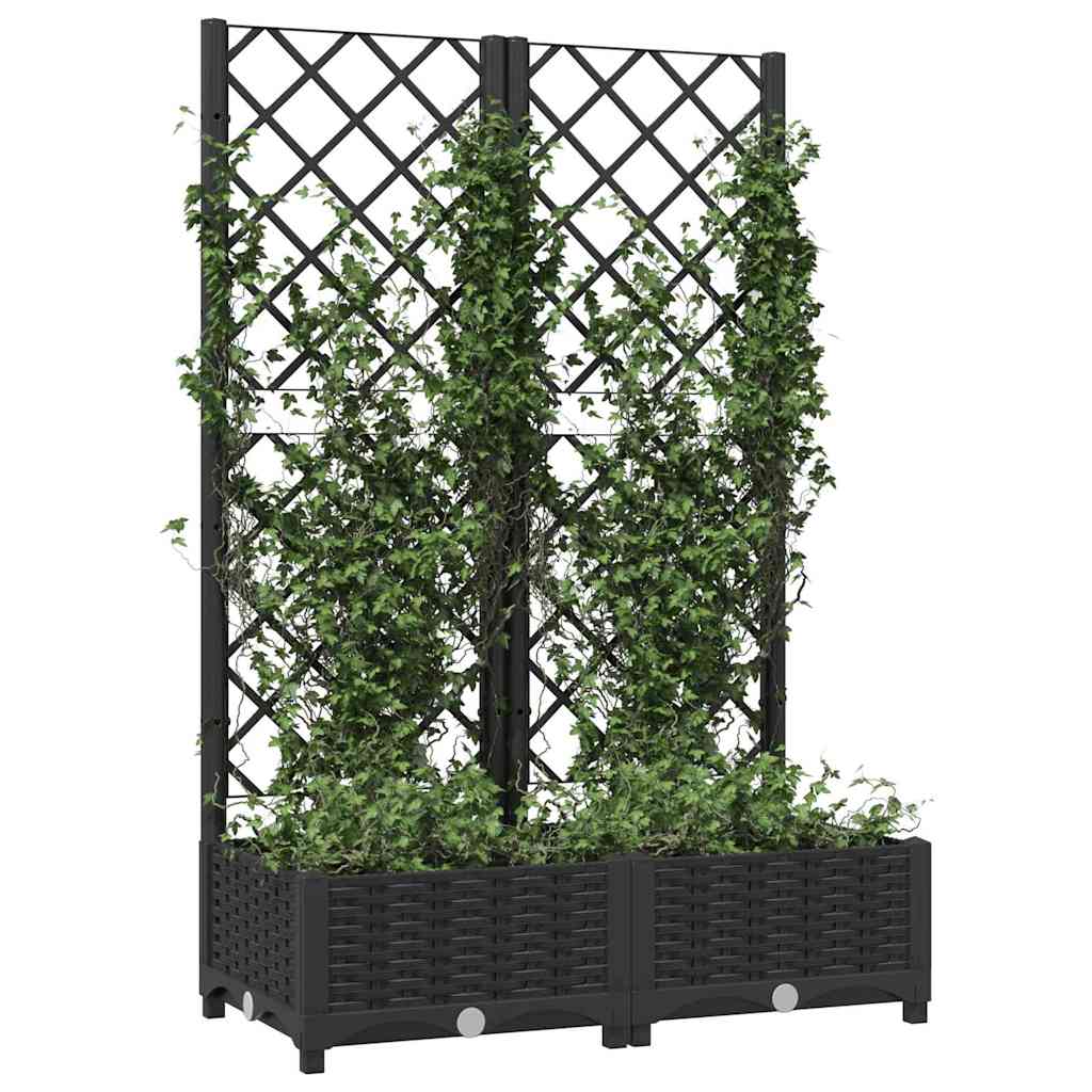 Aia lillepott võrega, must, 80 x 40 x 121,5 cm, PP