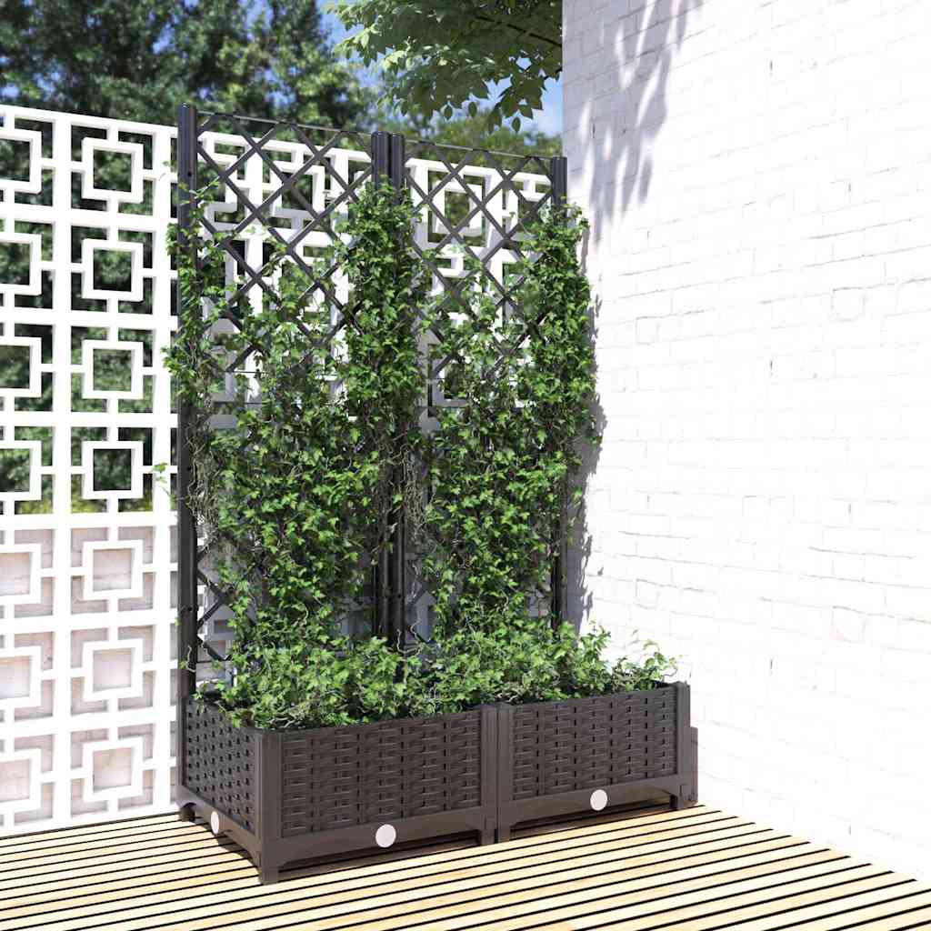 Aia lillepott võrega, must, 80 x 40 x 121,5 cm, PP