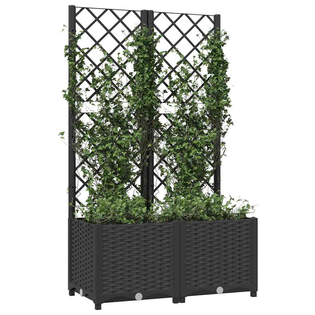 Aia lillepott võrega, must, 80 x 40 x 136 cm, PP