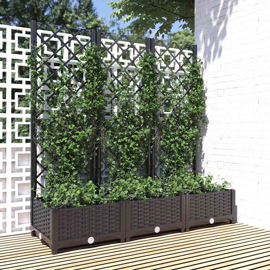 Aia lillepott võrega, must, 120 x 40 x 121,5 cm, PP