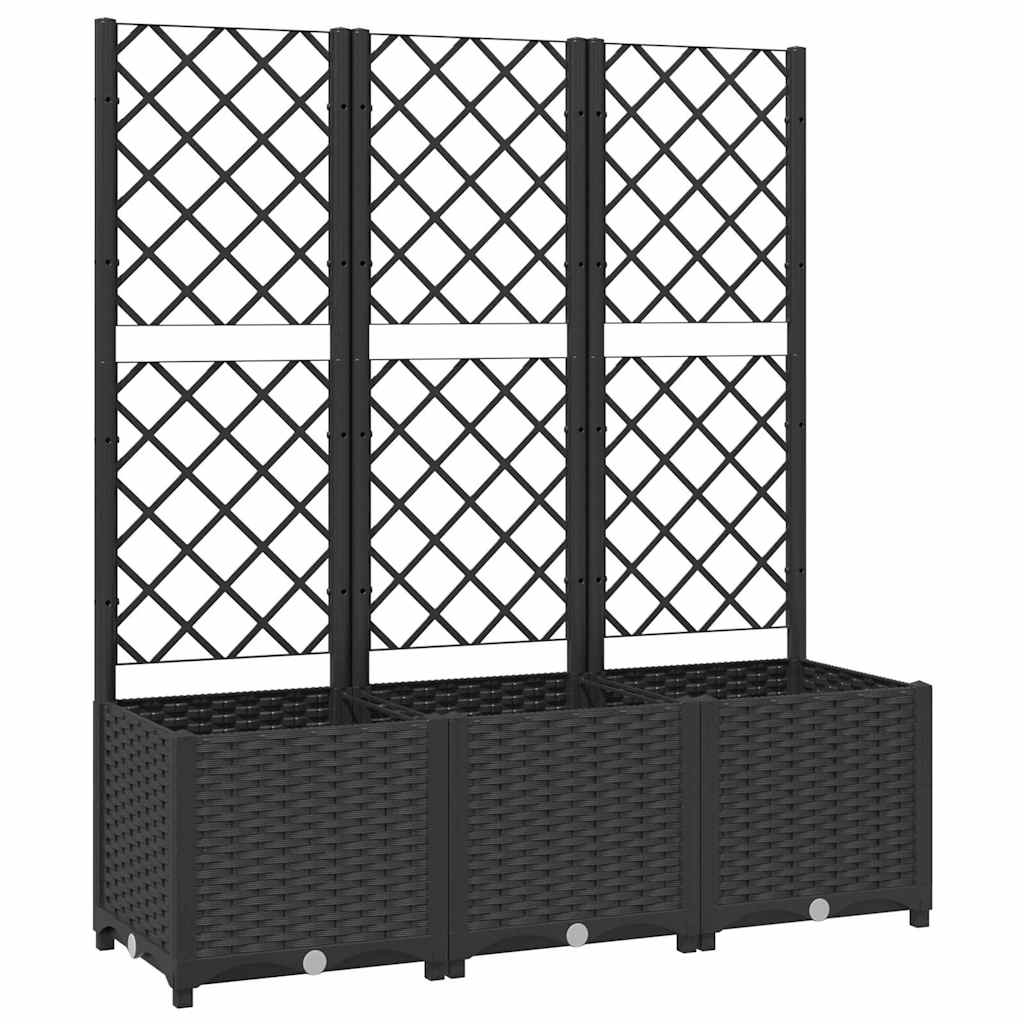 Aia lillepott võrega, must, 120 x 40 x 136 cm, PP